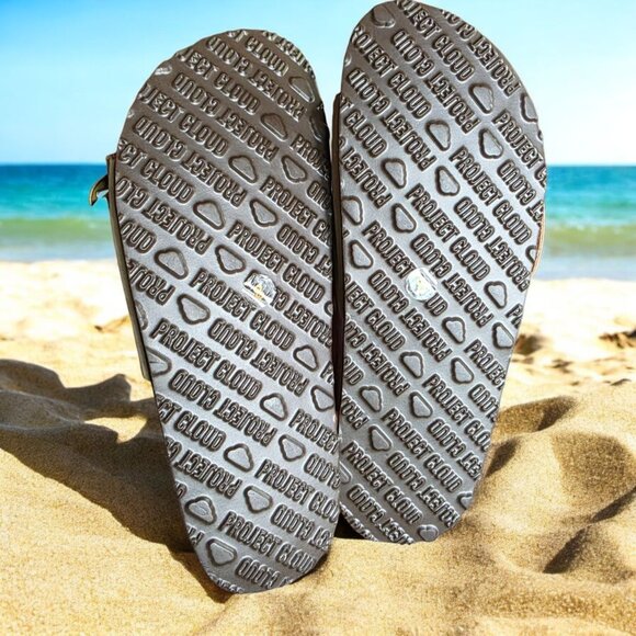 NWOT PROJECT CLOUD ( 8 ) Tan Leather Upper Suede Insole Cork Footbed Sandal - Picture 10 of 12